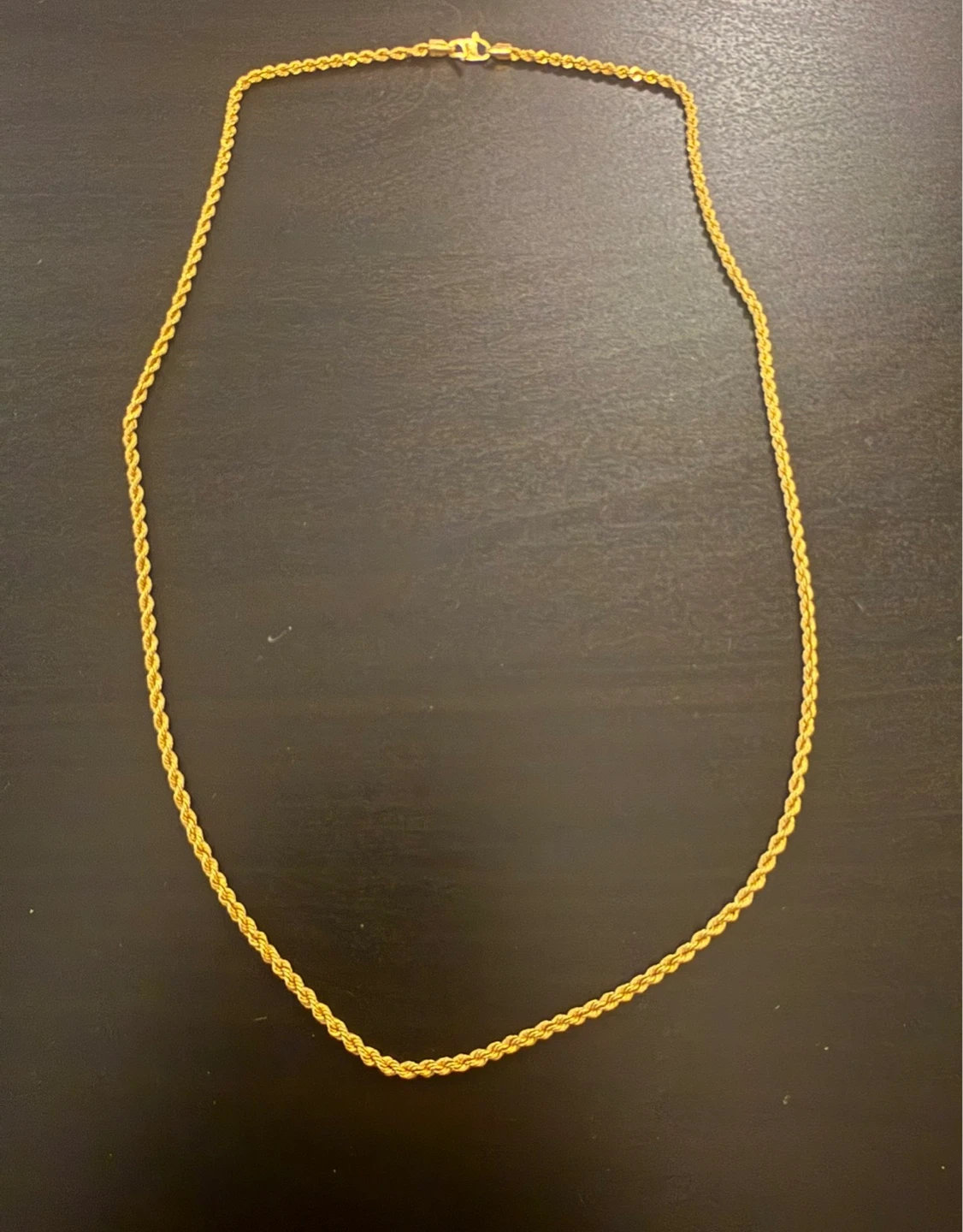 21K Solid Gold Rope Chain – 20” – 4.24g - photo 2