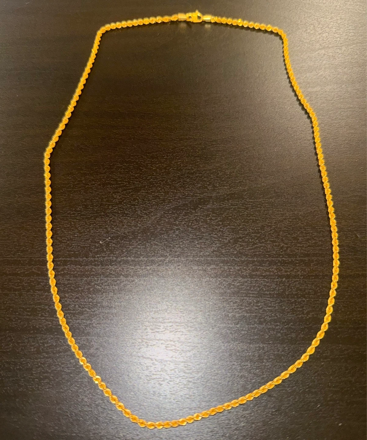 21K Solid Gold Rope Chain – 20” – 4.24g - photo 5