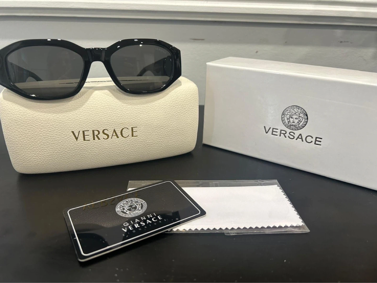 Versace Black Medusa Sunglasses