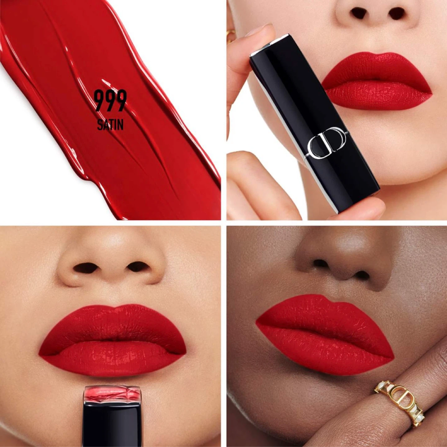 🆕 Dior Rouge Satin Lipstick - 999 The Iconic Red - photo 5