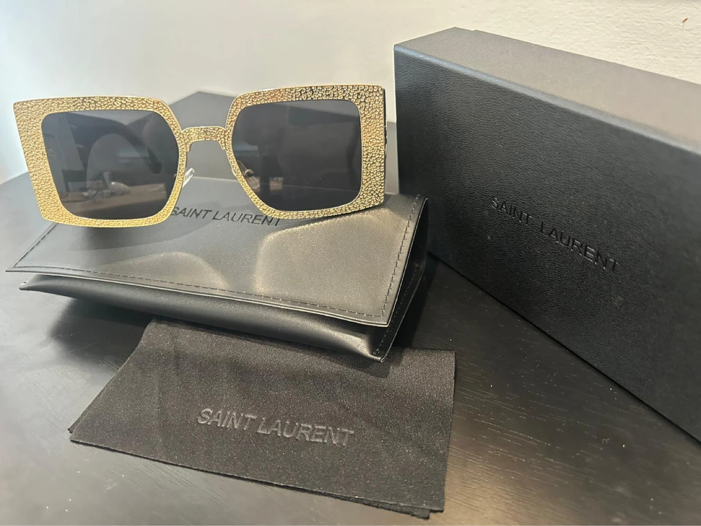 Saint Laurent Sunglasses - Gold Square Frame