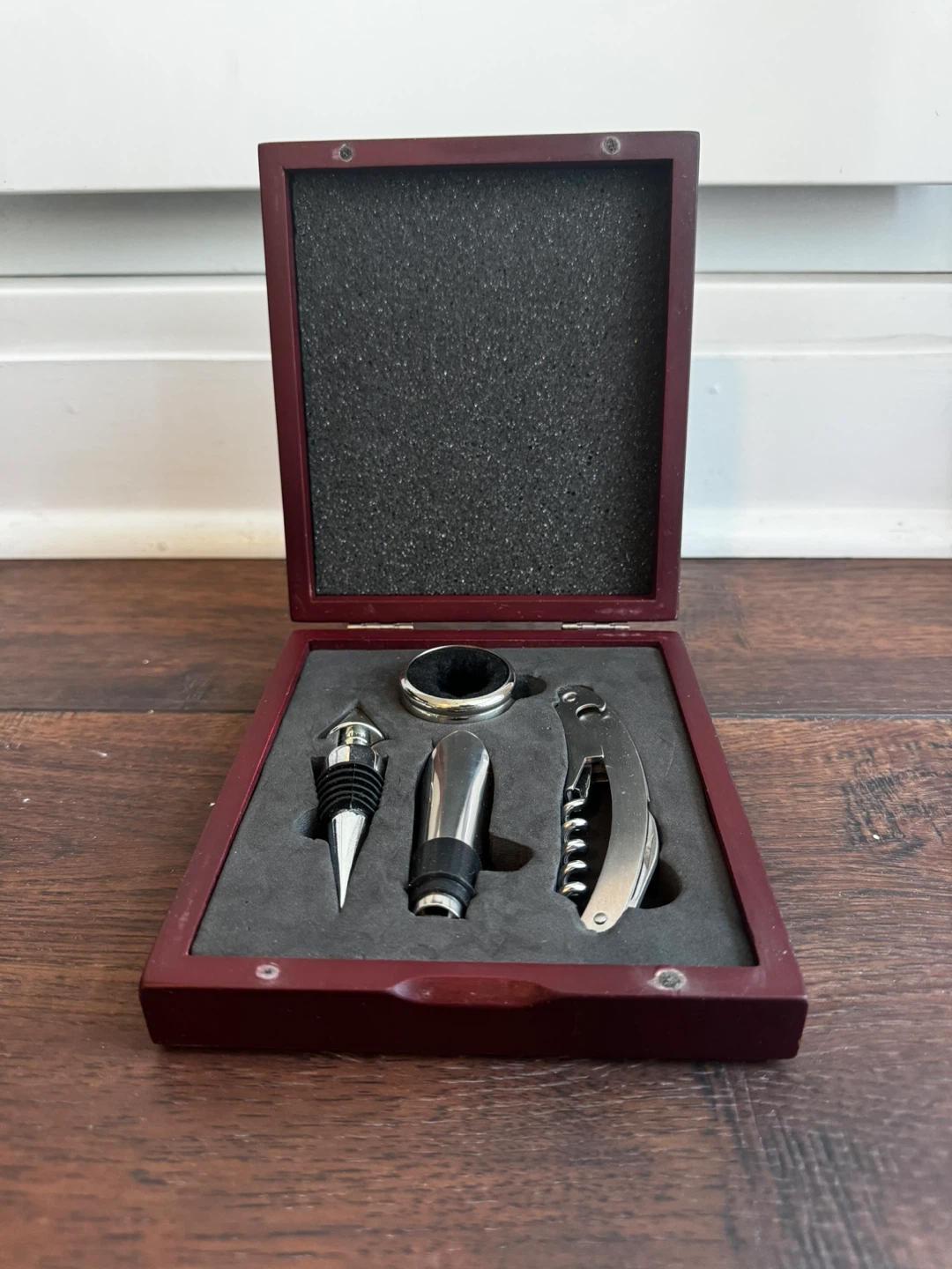 Wine Accessory Set with Wooden Box