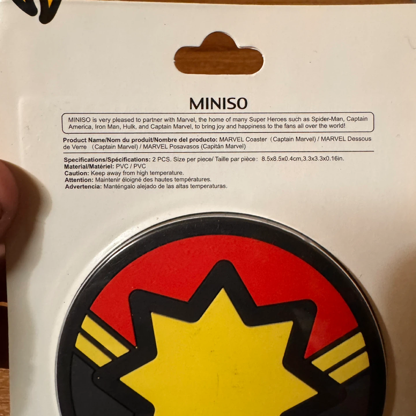 Marvel Captain Marvel Coasters - 2 Pcs - photo 2