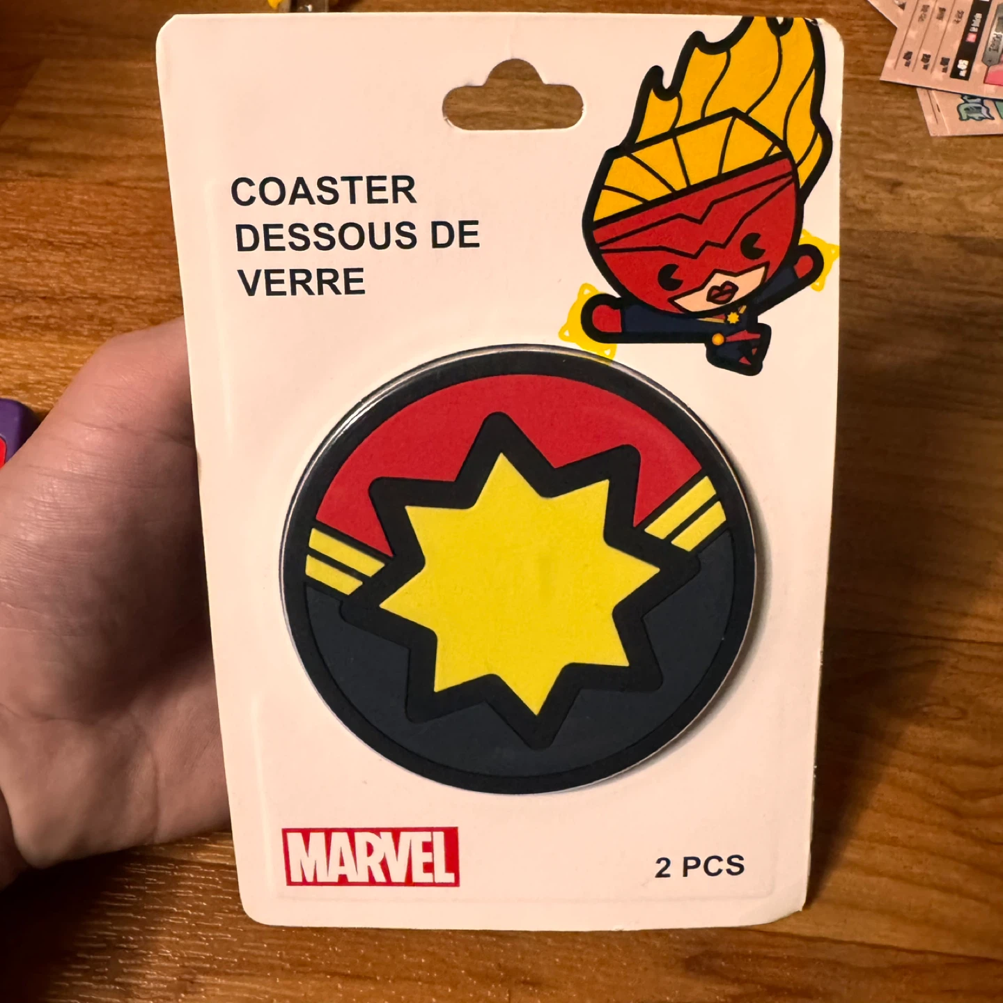 Marvel Captain Marvel Coasters - 2 Pcs
