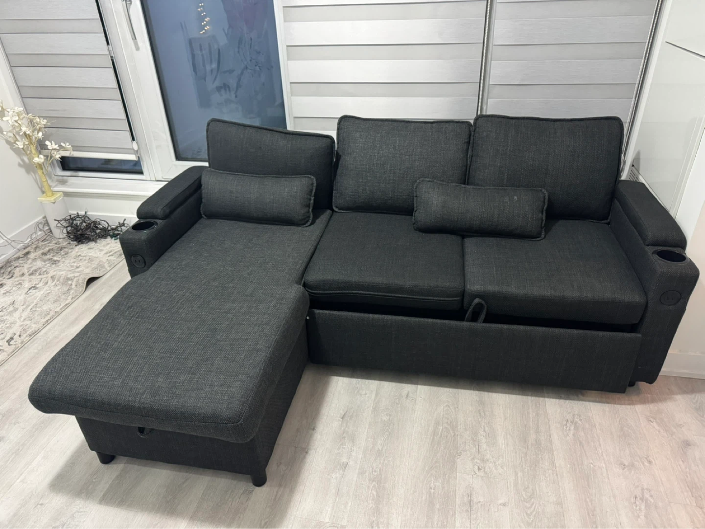 Sofa Bed with Storage Convertible
