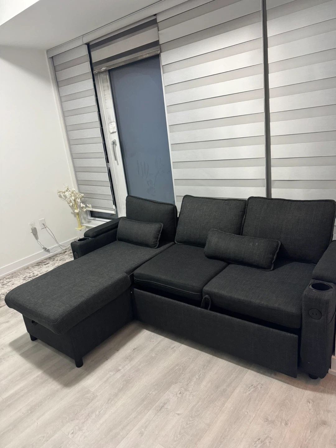 Sofa Bed with Storage Convertible - photo 2