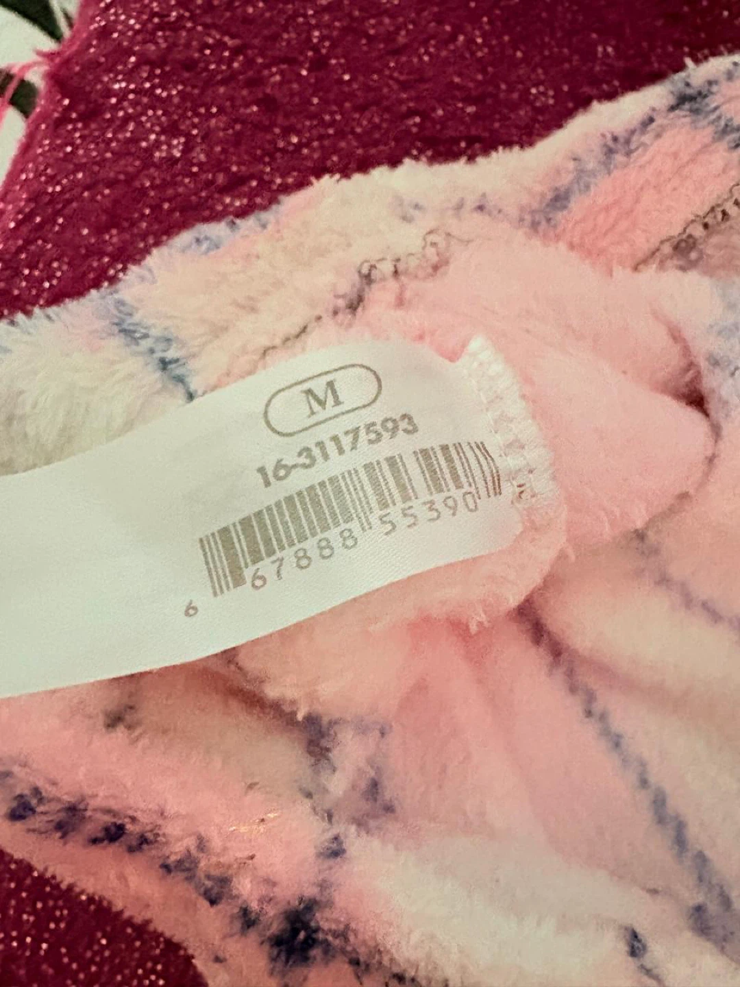 Fuzzy Plaid Sleep Shorts - Size M - photo 4