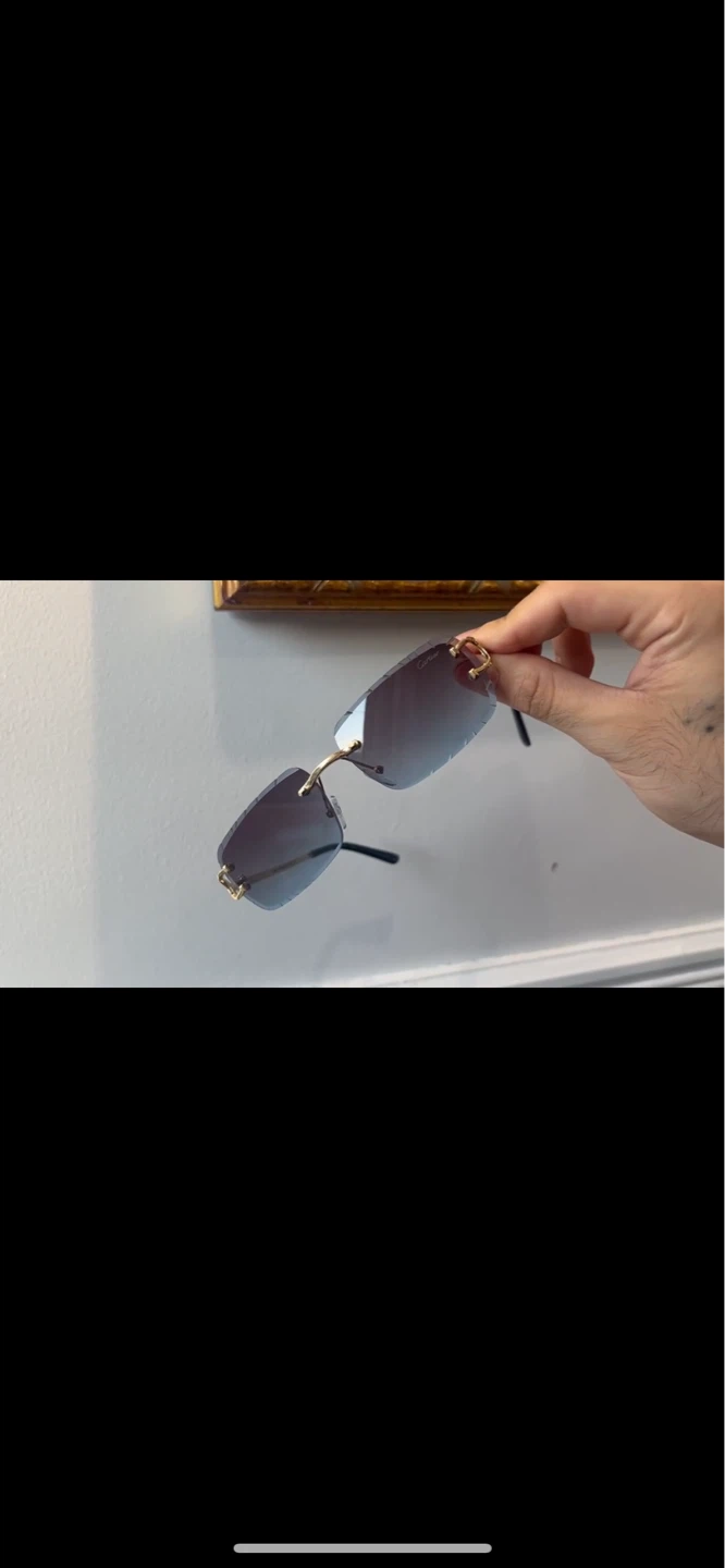 Cartier blue Rimless Sunglasses - photo 4