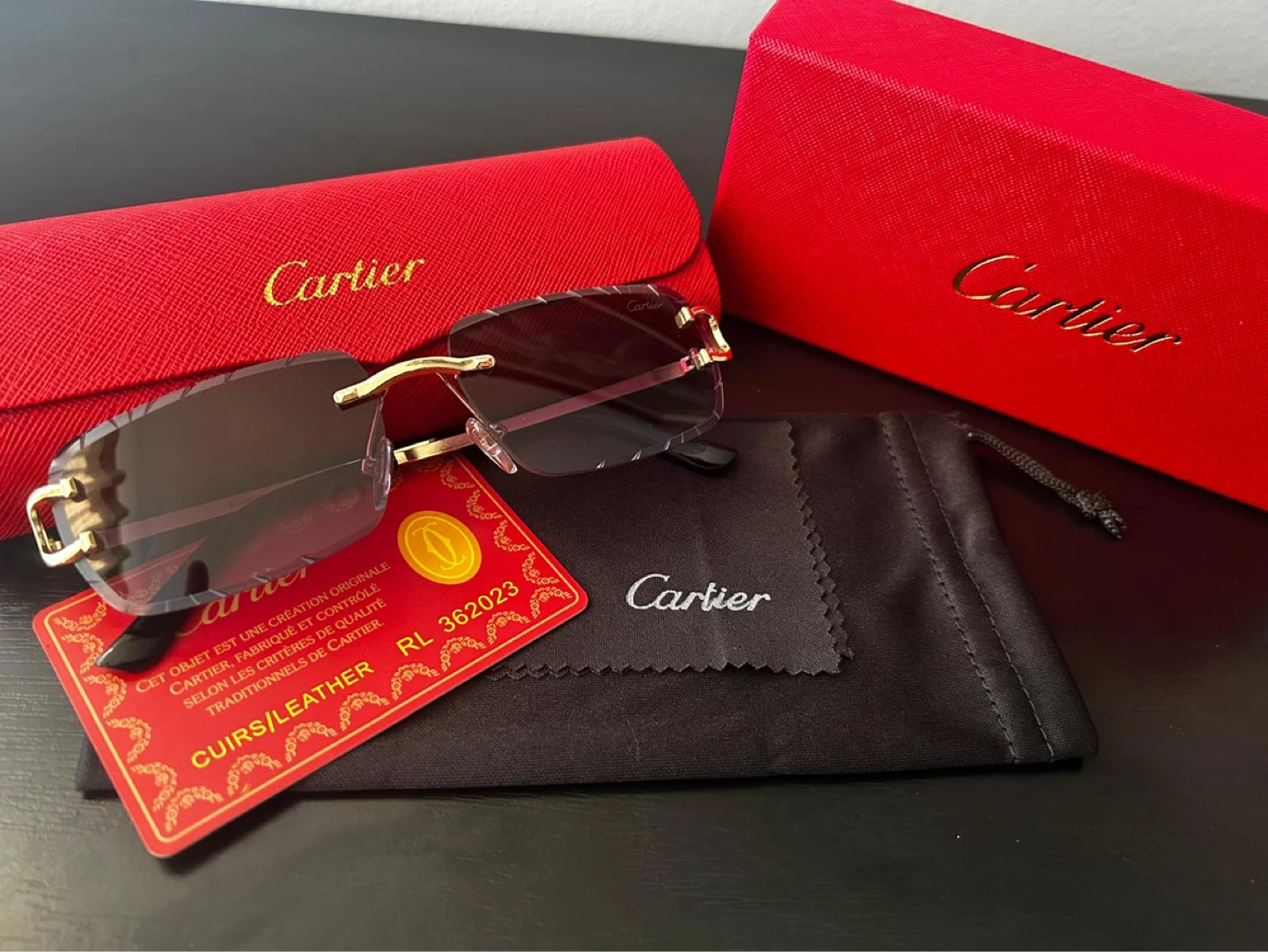 Cartier blue Rimless Sunglasses - photo 2