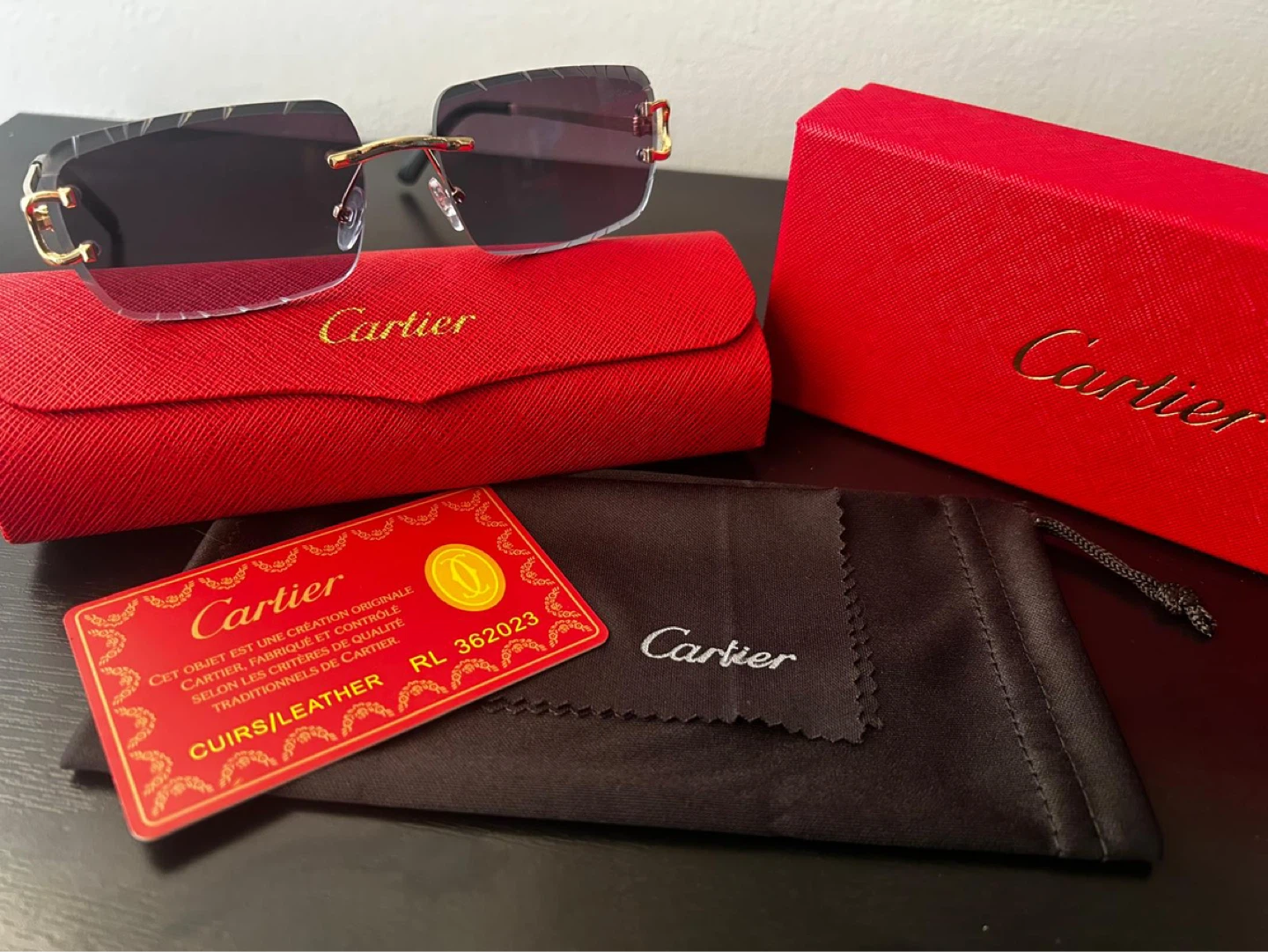 Cartier blue Rimless Sunglasses - photo 3