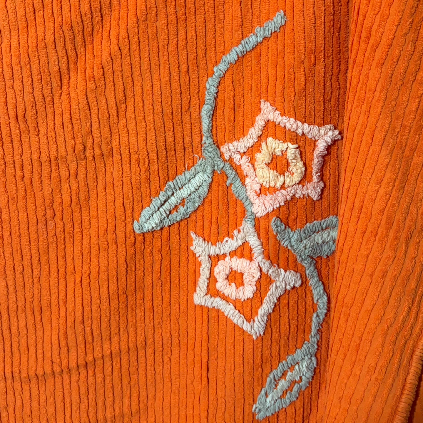 Orange Vintage Chenille Bedspread - photo 3