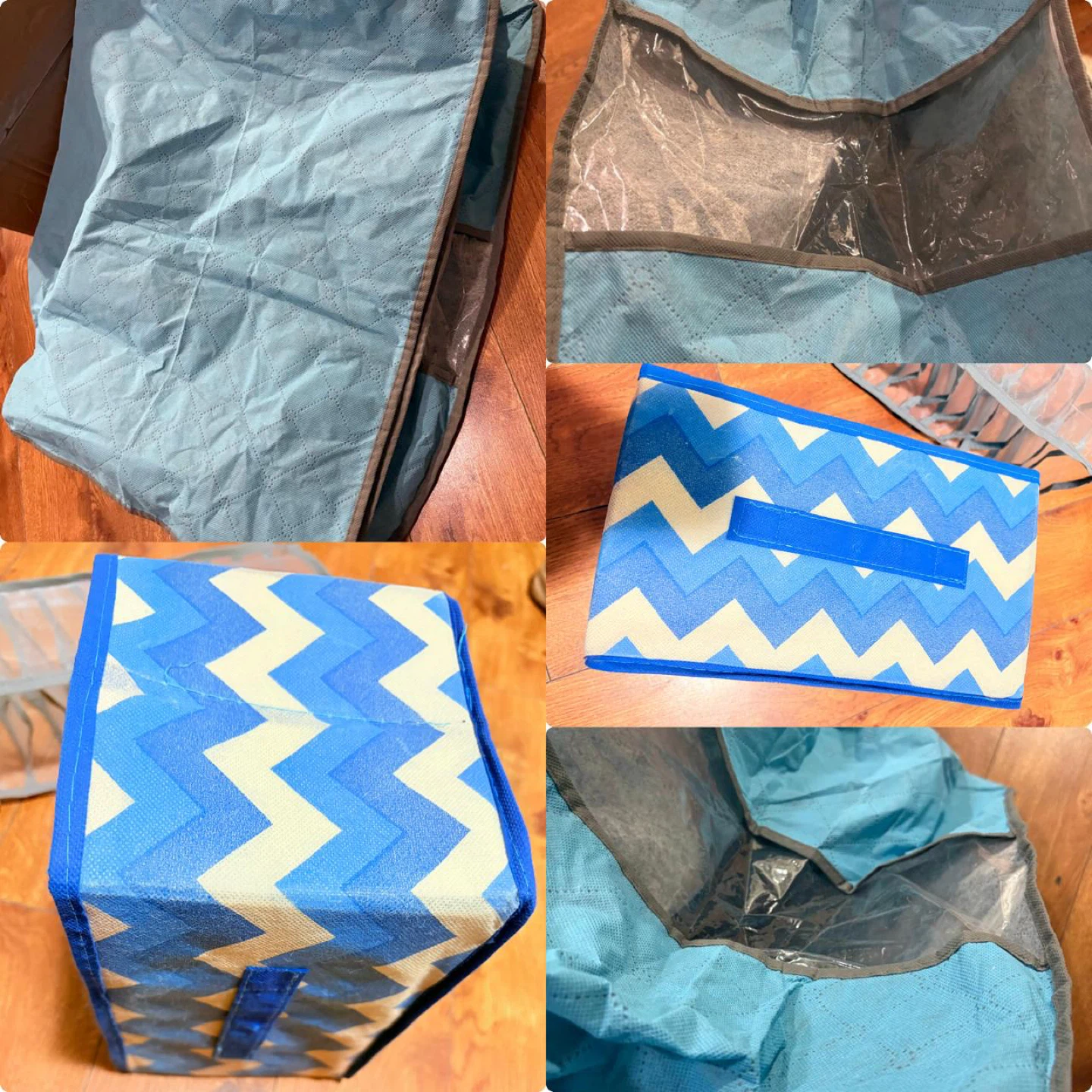 Blue Zig Zag Storage Box with Clear Window - photo 3