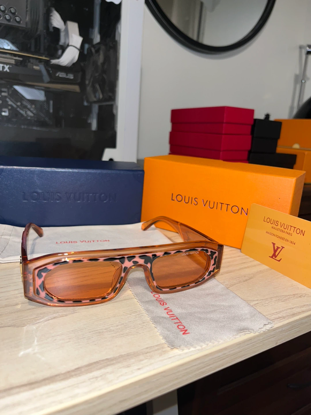 Louis Vuitton Orange Translucent Sunglasses