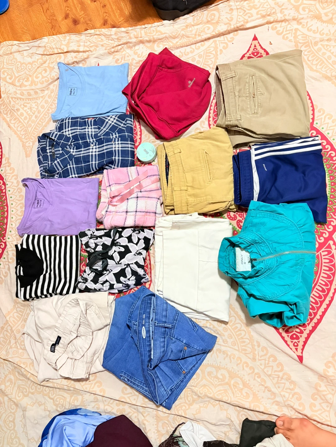 Assorted women's clothing items