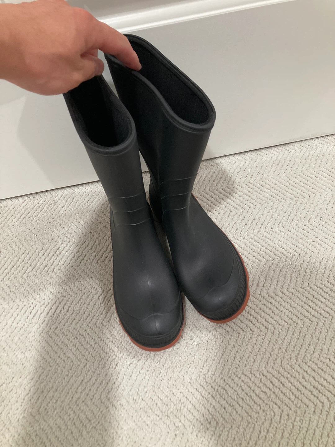 Black Rain Boots Size 5