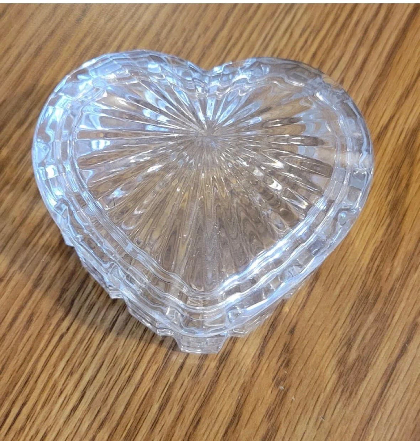 Heart-shaped crystal trinket box - photo 5