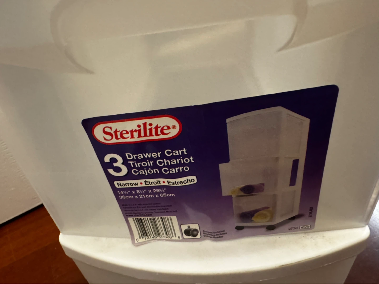 Sterilite 3 Drawer Cart - photo 3