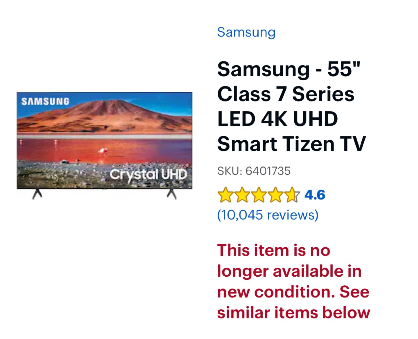 *Urgent* Samsung 55" Class 7 Series LED 4K UHD Smart Tizen TV - photo 3