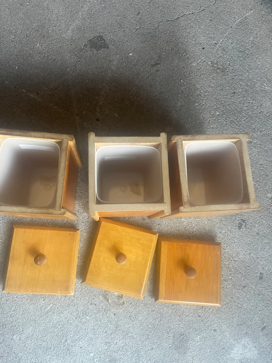 Wooden Canisters Set