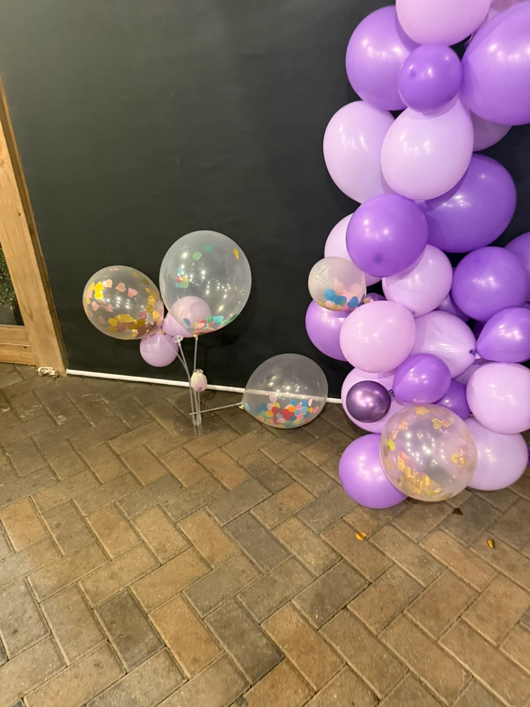 Purple and Clear Balloon Garland Kit