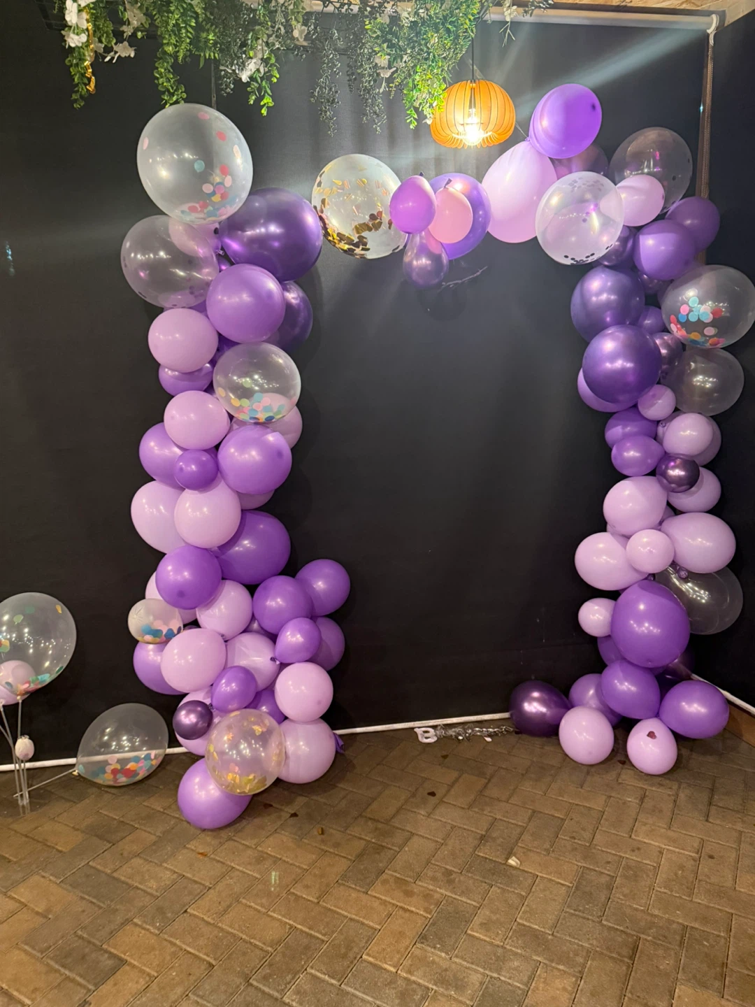 Purple and Clear Balloon Garland Kit - photo 2