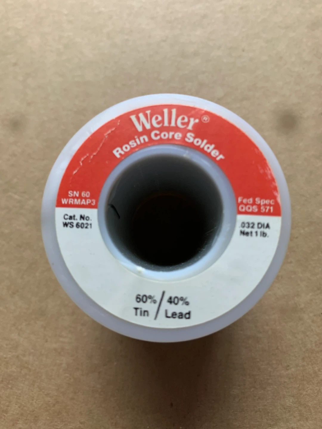 Weller Rosin Core Solder 1 lb Spool