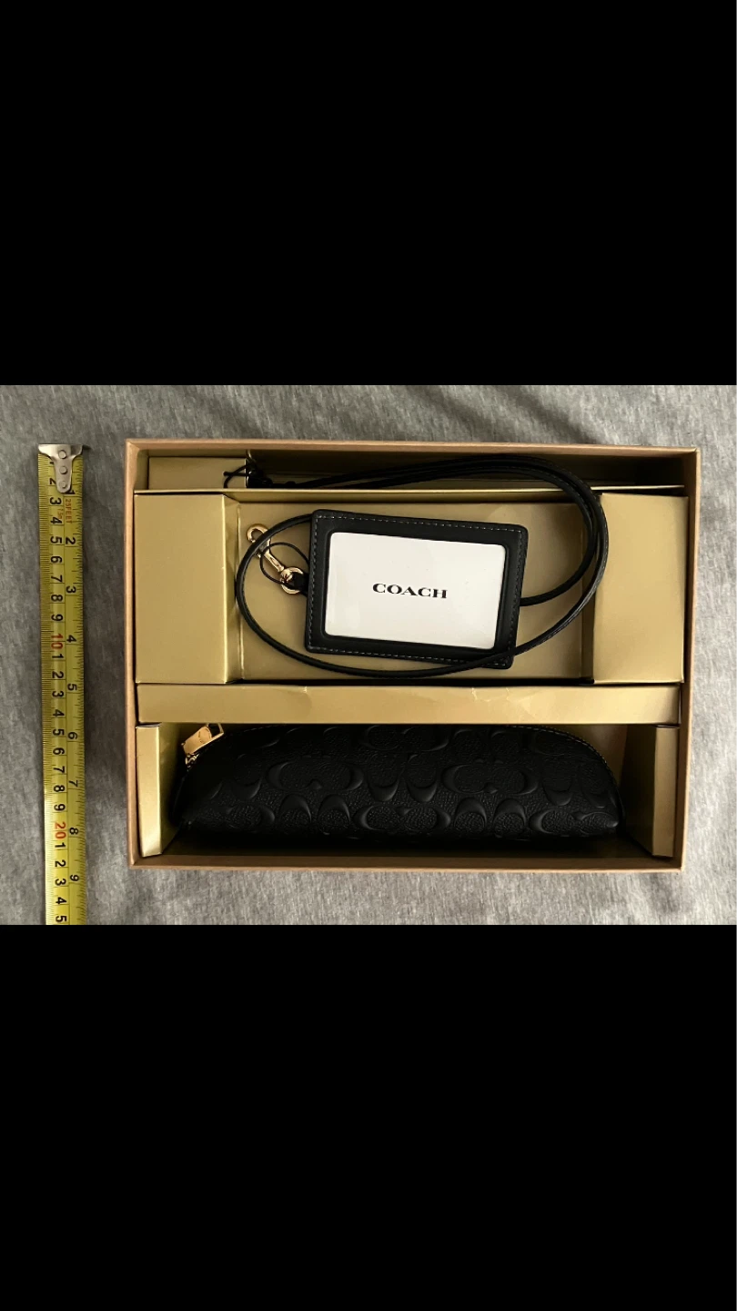 Coach Black Signature Pencil Case and Lanyard Set 🖤 - photo 2