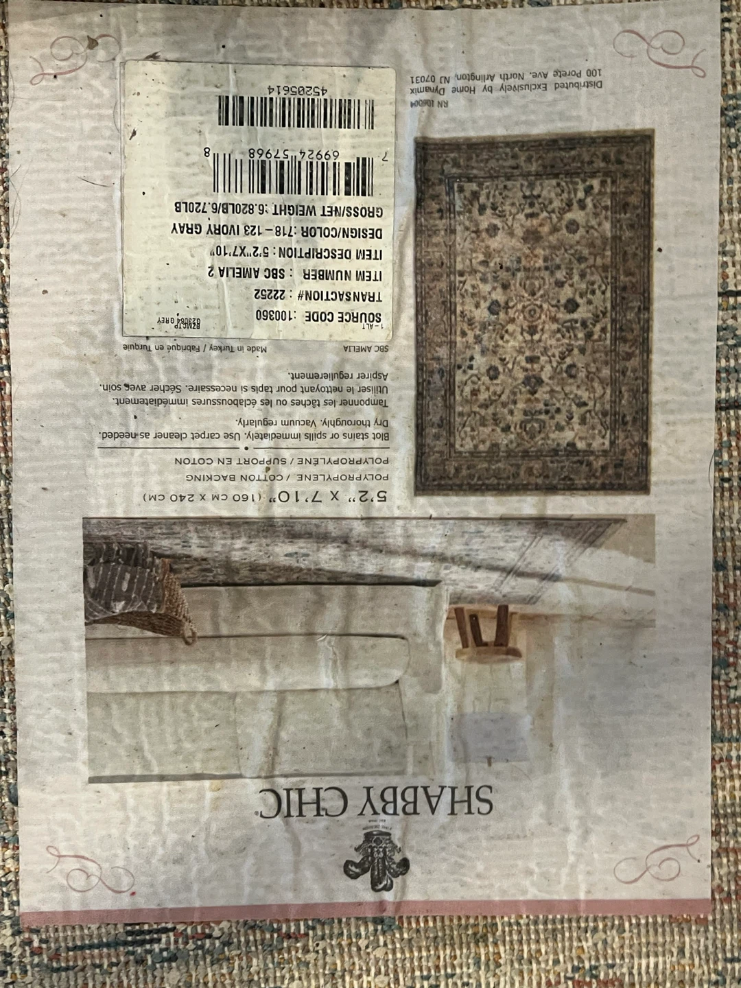 Shabby Chic Amelia Area Rug - 5'2" x 7'10" - photo 2