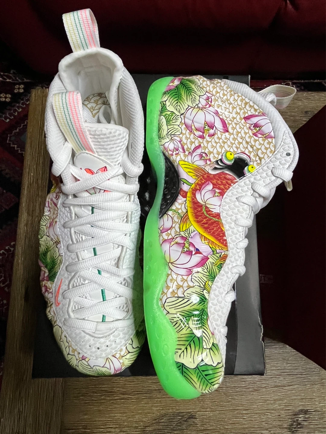 Nike Air Foamposite One Premium Tianjin Lotus Floral Size 8.5 - photo 4
