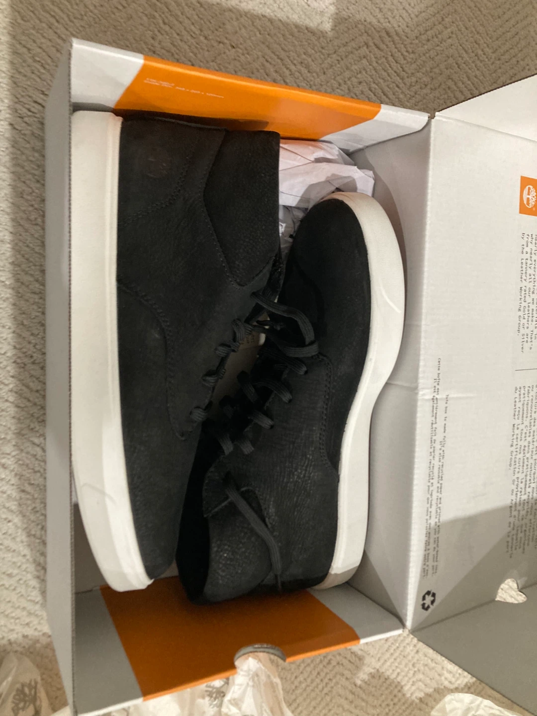 Timberland Emerson Street Mid Lace Sneaker Black Nubuck Size 10 - photo 3