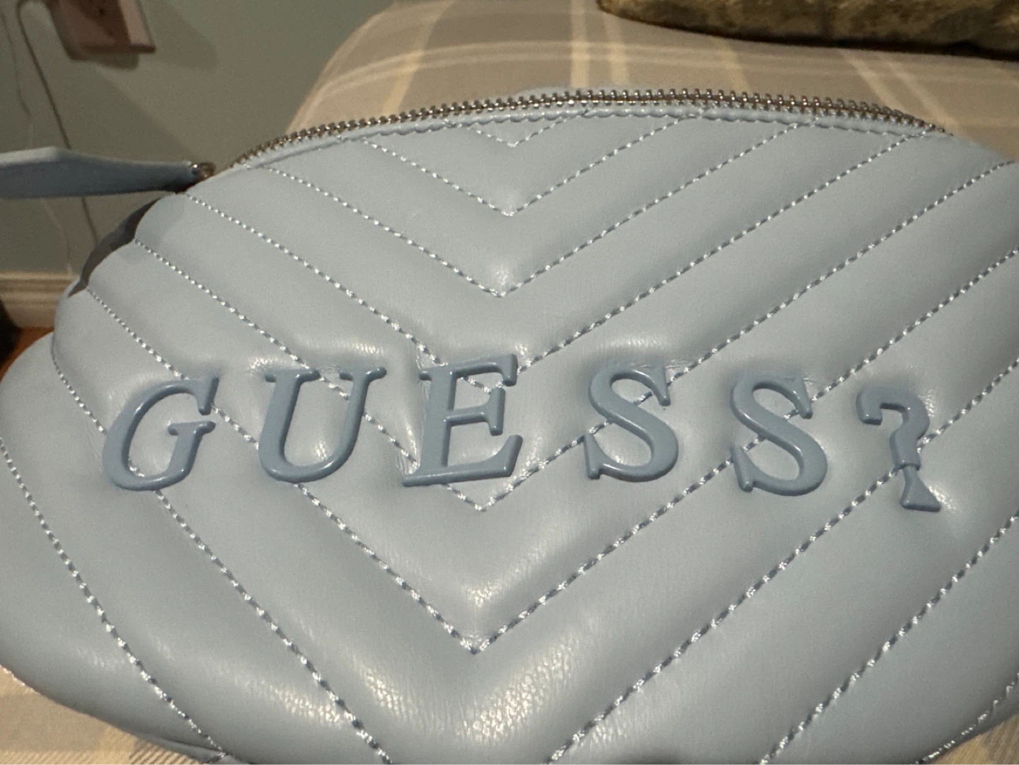 Guess Light Blue Quilted Fanny Pack/Crossbody Bag - photo 3