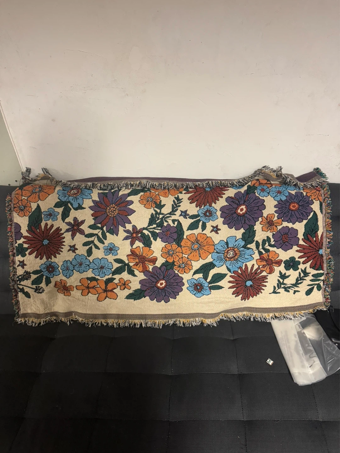 Floral Woven Throw Blanket
