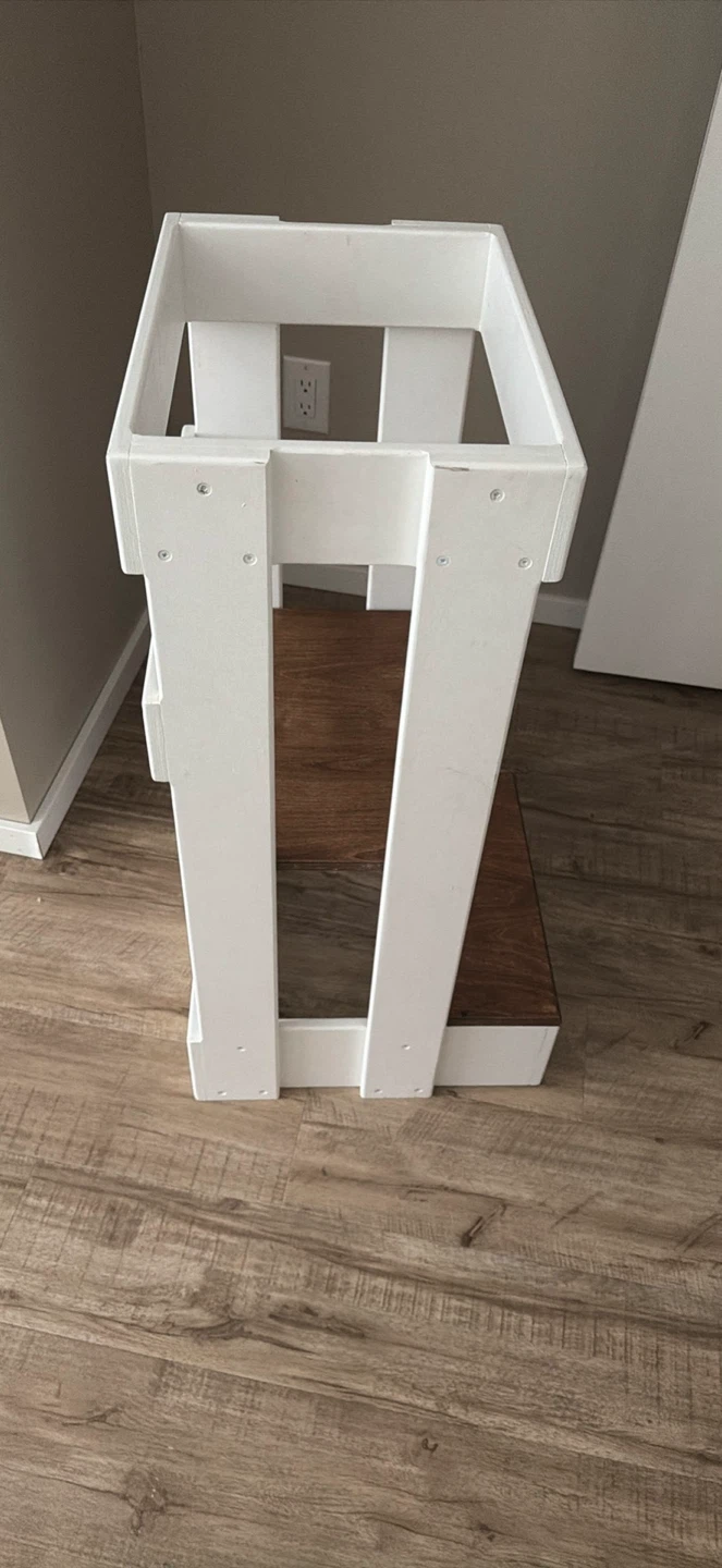 White Wooden Kids Step Stool - photo 4