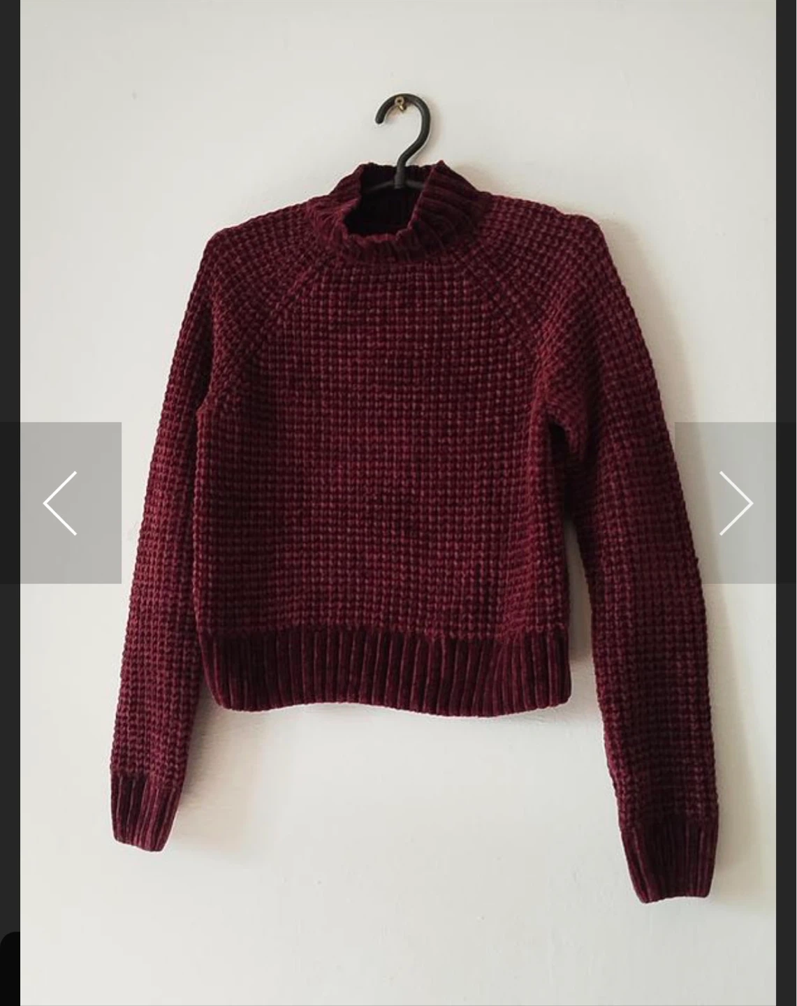 H&M Divided Burgundy Mock Neck Sweater