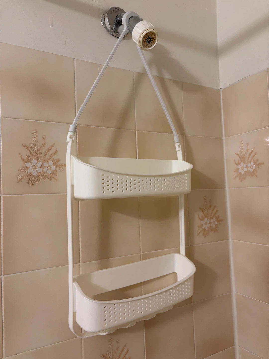 White 2-Tier Shower Caddy