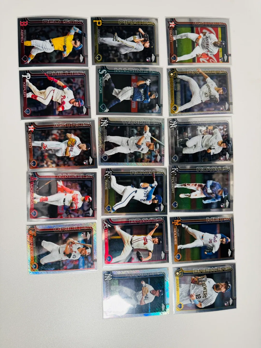 Lot of 2025 Topps Chrome Baseball Cards