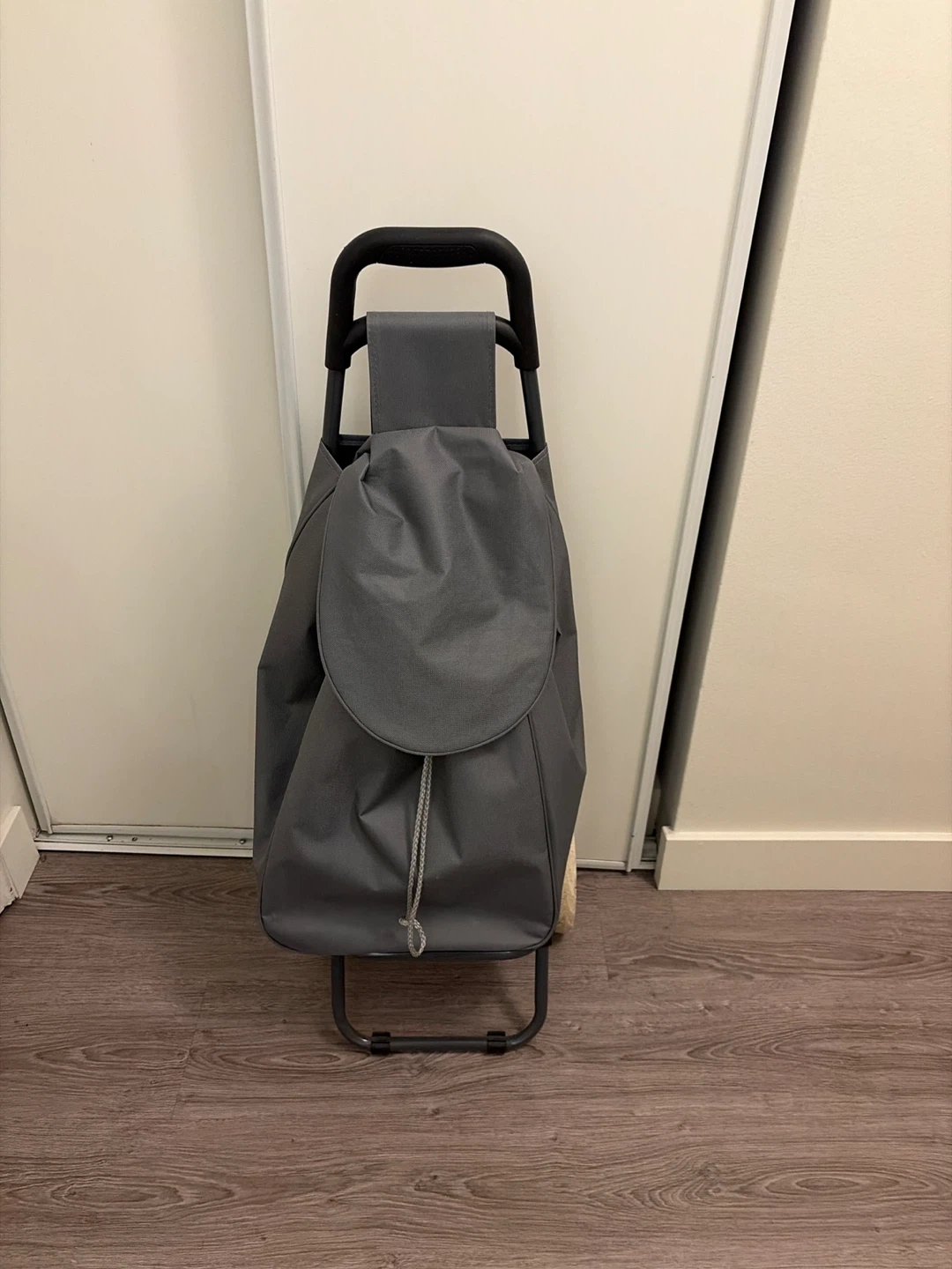 Grey Rolling Shopping Cart