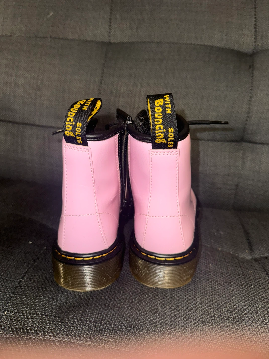Dr. Martens Pink Patent Leather kids Boots - photo 2