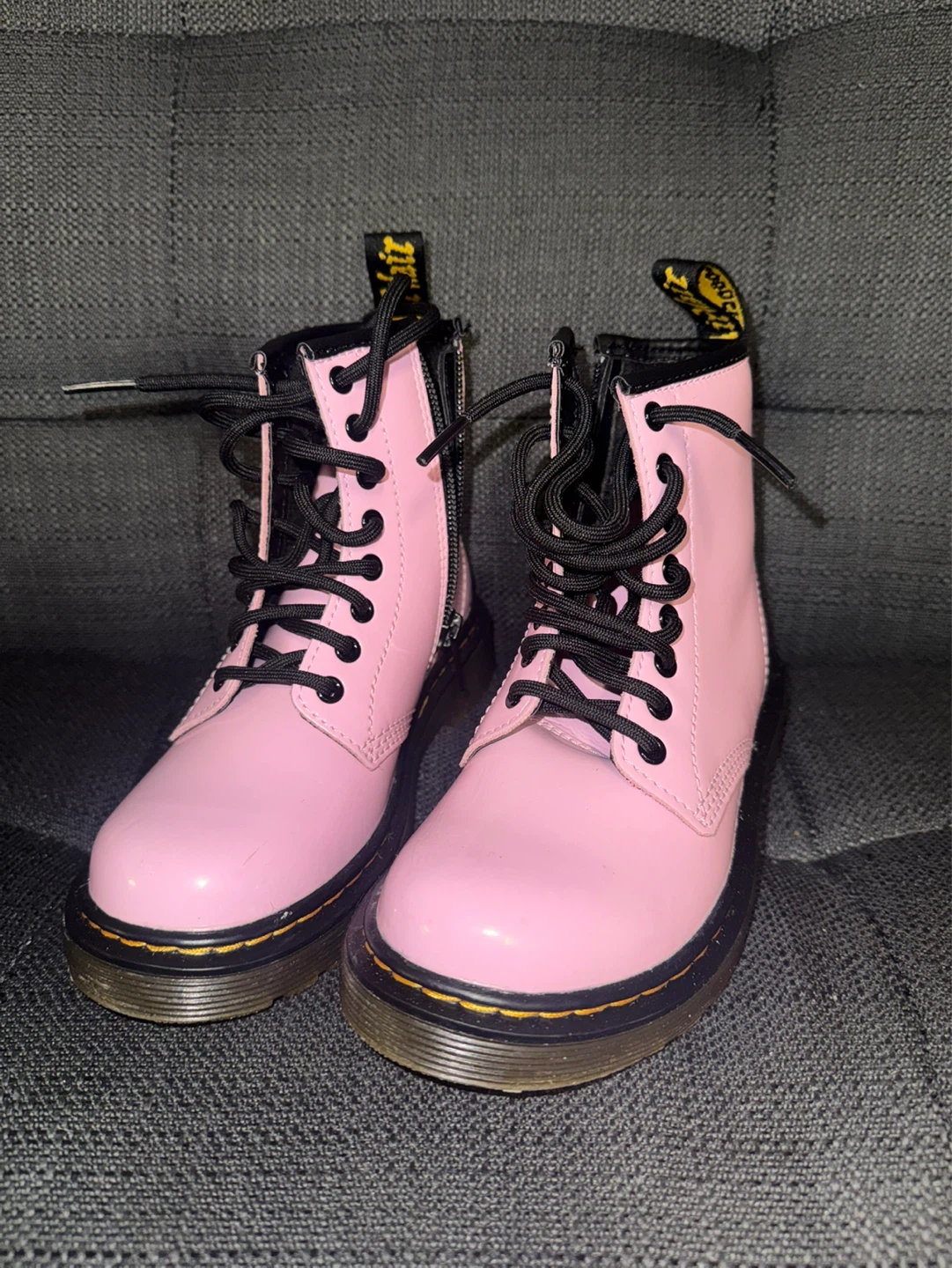 Dr. Martens Pink Patent Leather kids Boots