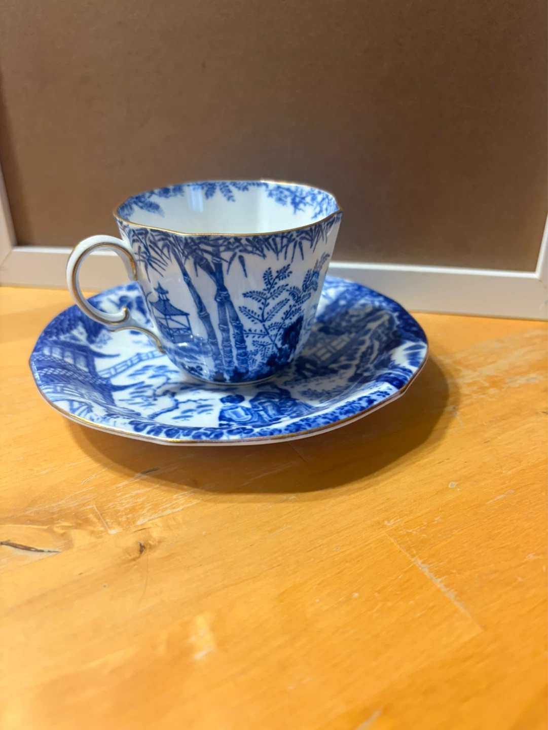 Royal Crown Derby Bone China Teacup and Saucer Set