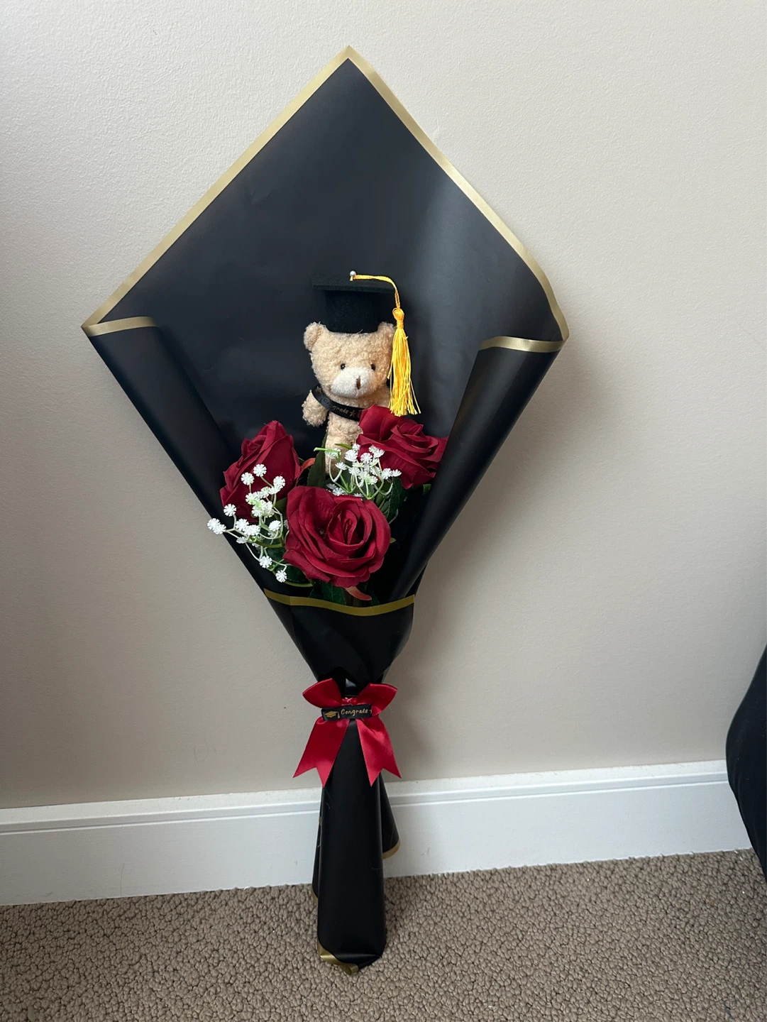 Graduation Gift Basket with Teddy Bear and Chocolates