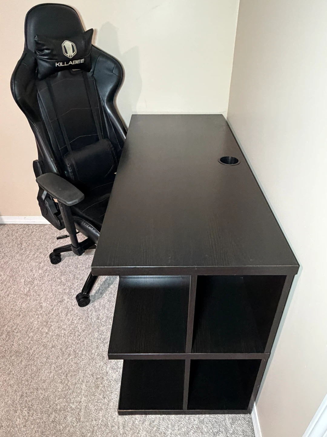 KILLABEE Gaming Chair and Black Desk Combo