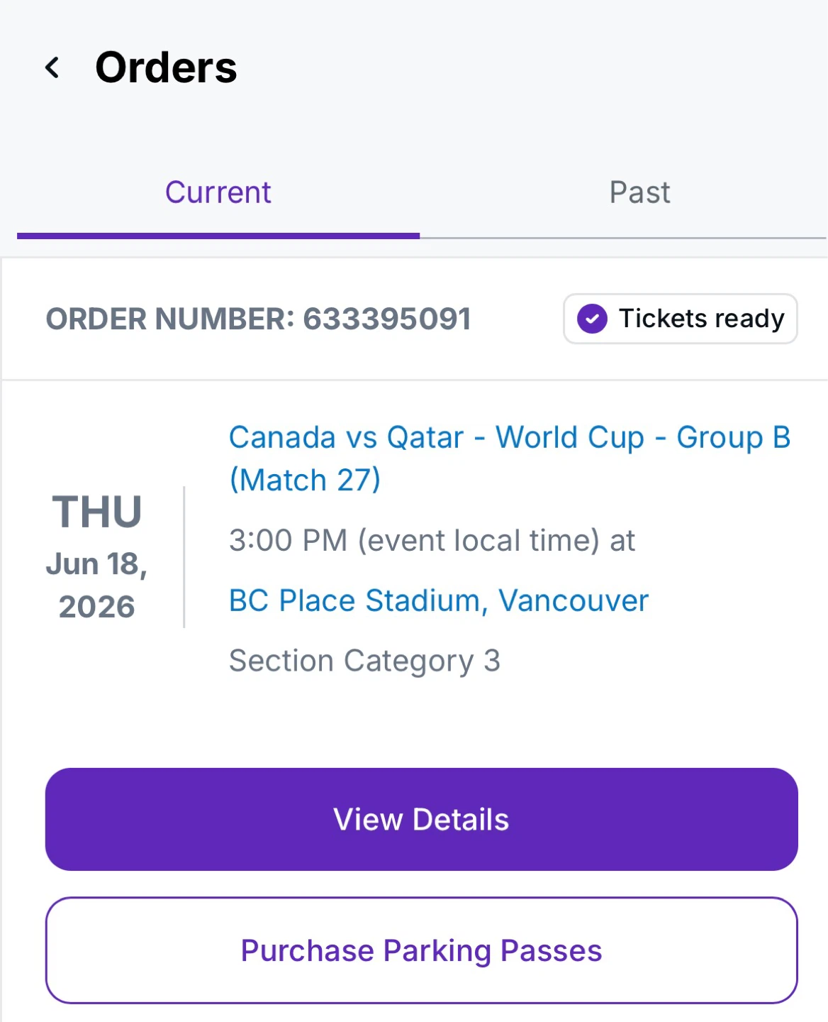 World Cup Match Tickets: Canada vs Qatar