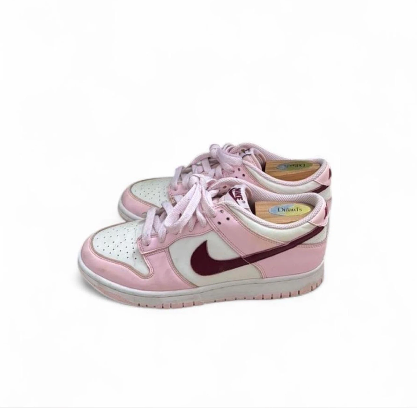 Nike Dunk Low Pink White Burgundy Sneakers