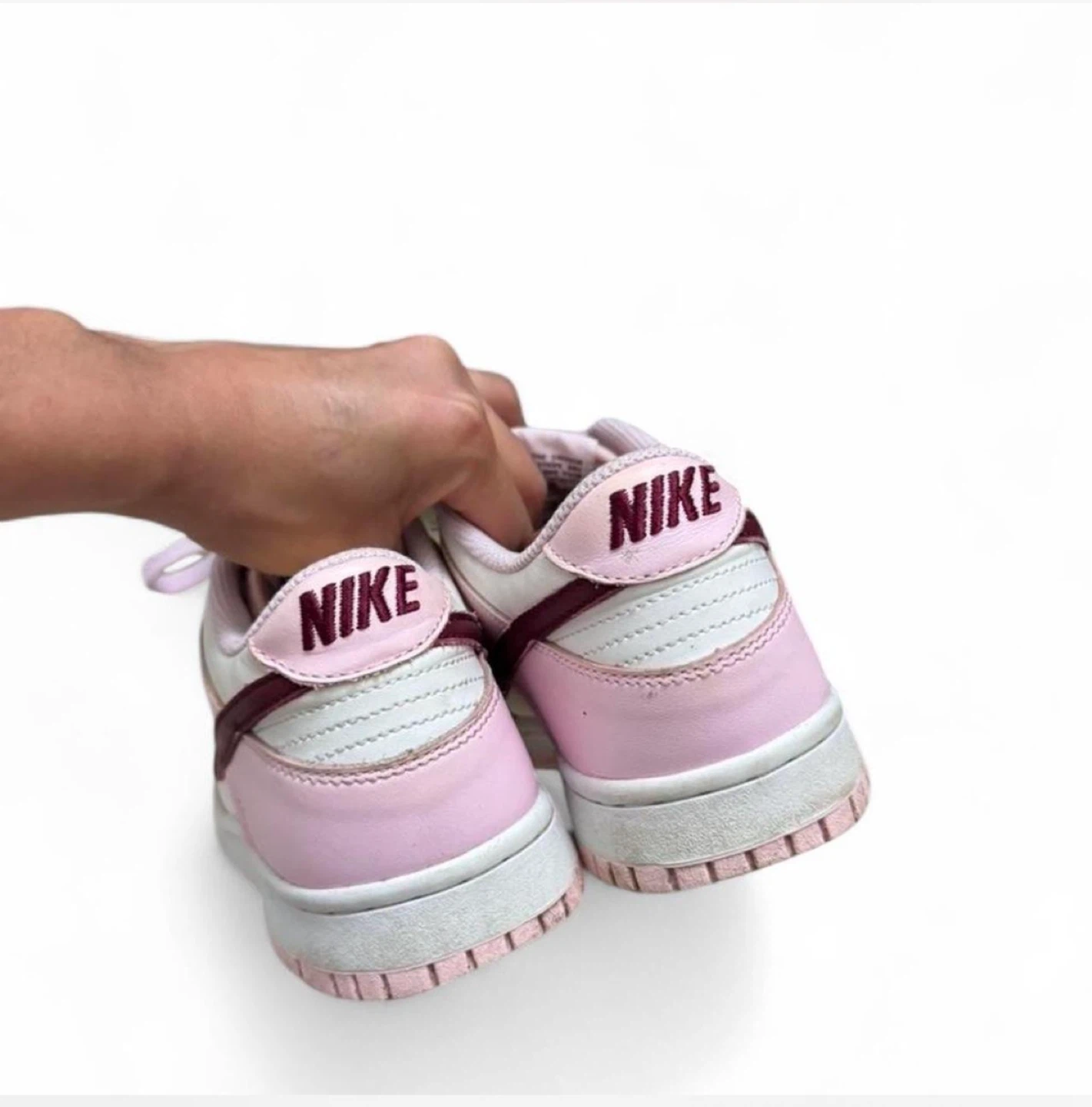 Nike Dunk Low Pink White Burgundy Sneakers - photo 2