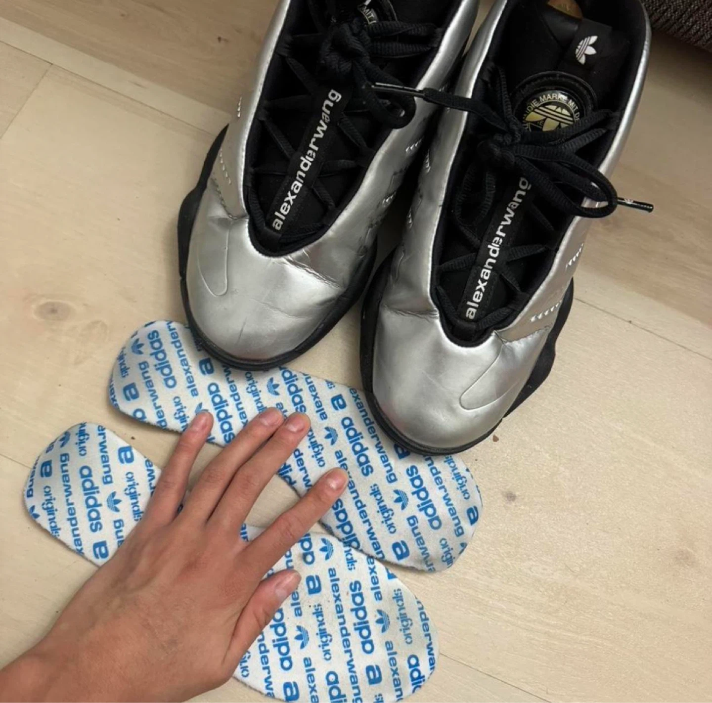 Adidas Alexander Wang Silver Basketball Shoes - photo 2