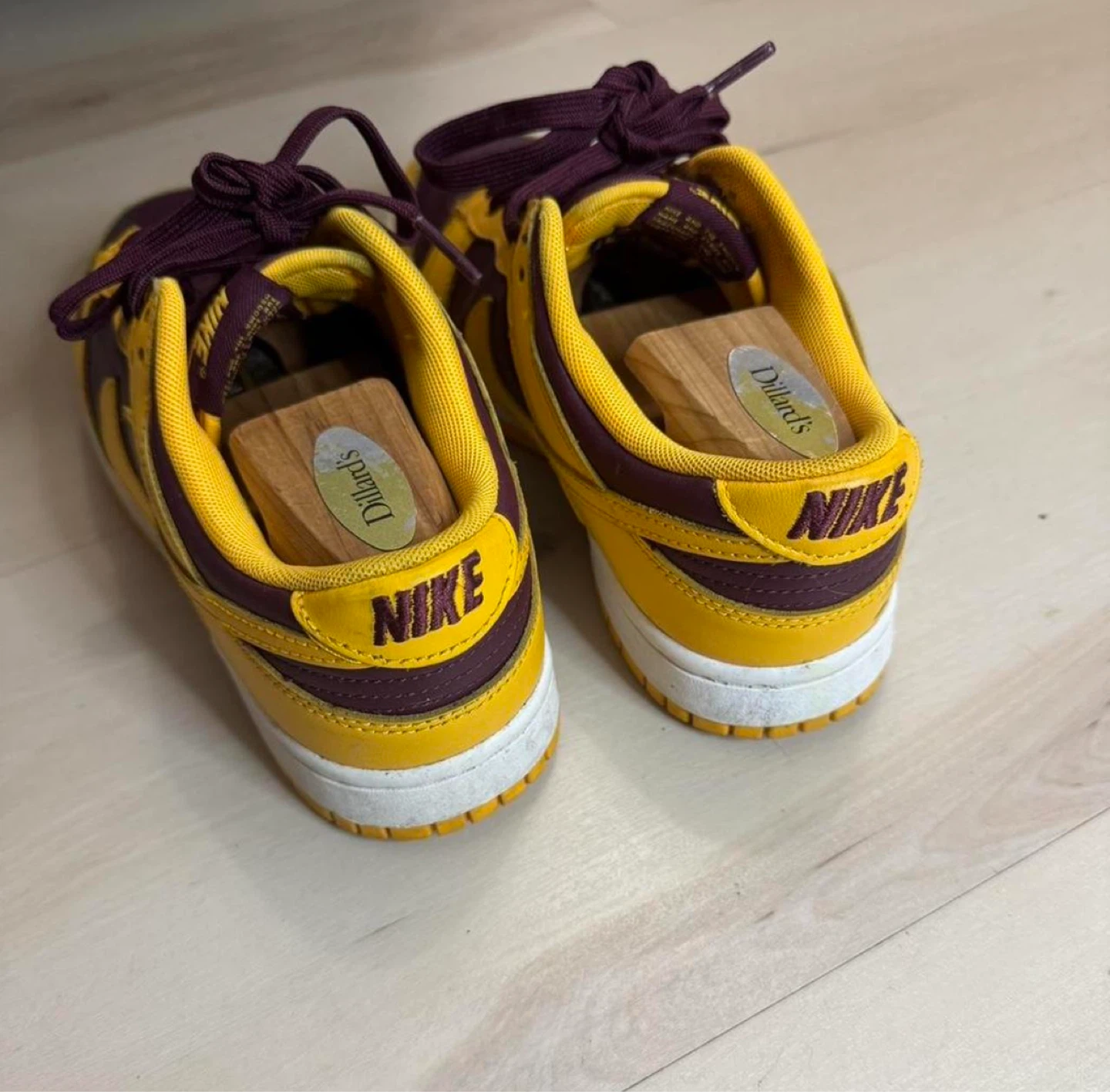 Nike Dunk Low Men's Shoes Yellow/Maroon - photo 2