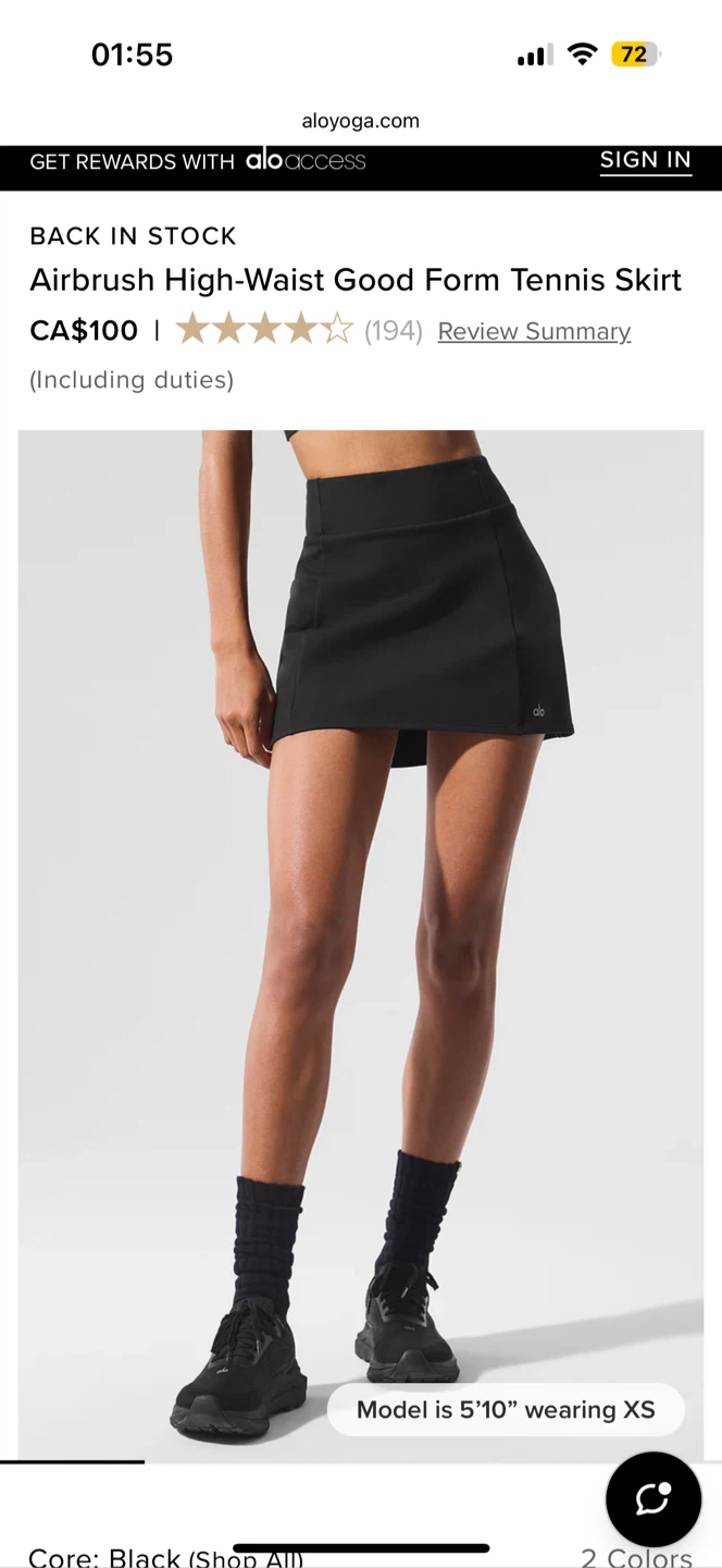 Alo - Airbrush High-Waist Good Form Tennis Skirt - photo 2