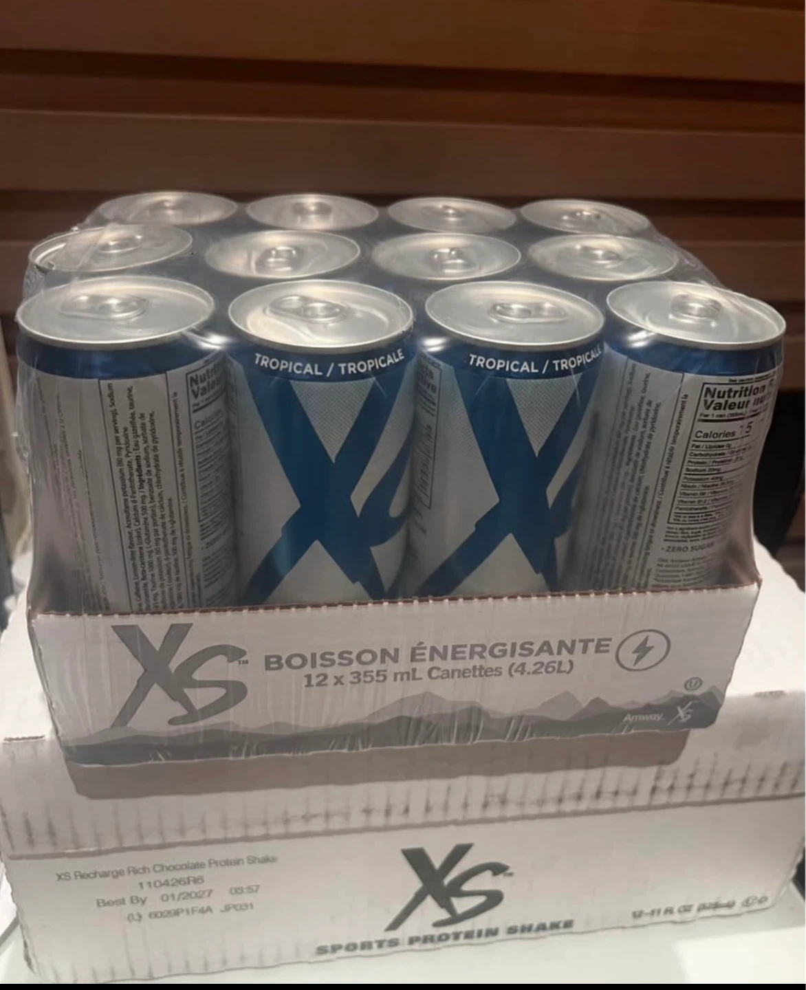 XS Energy Drink Tropical 12oz Cans