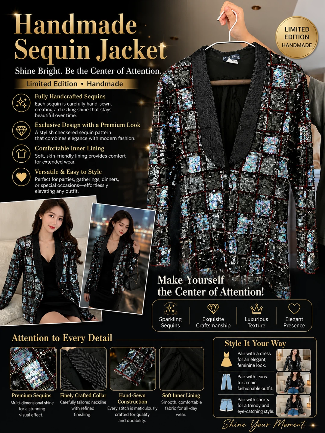 Handmade Sequin Jacket - photo 4
